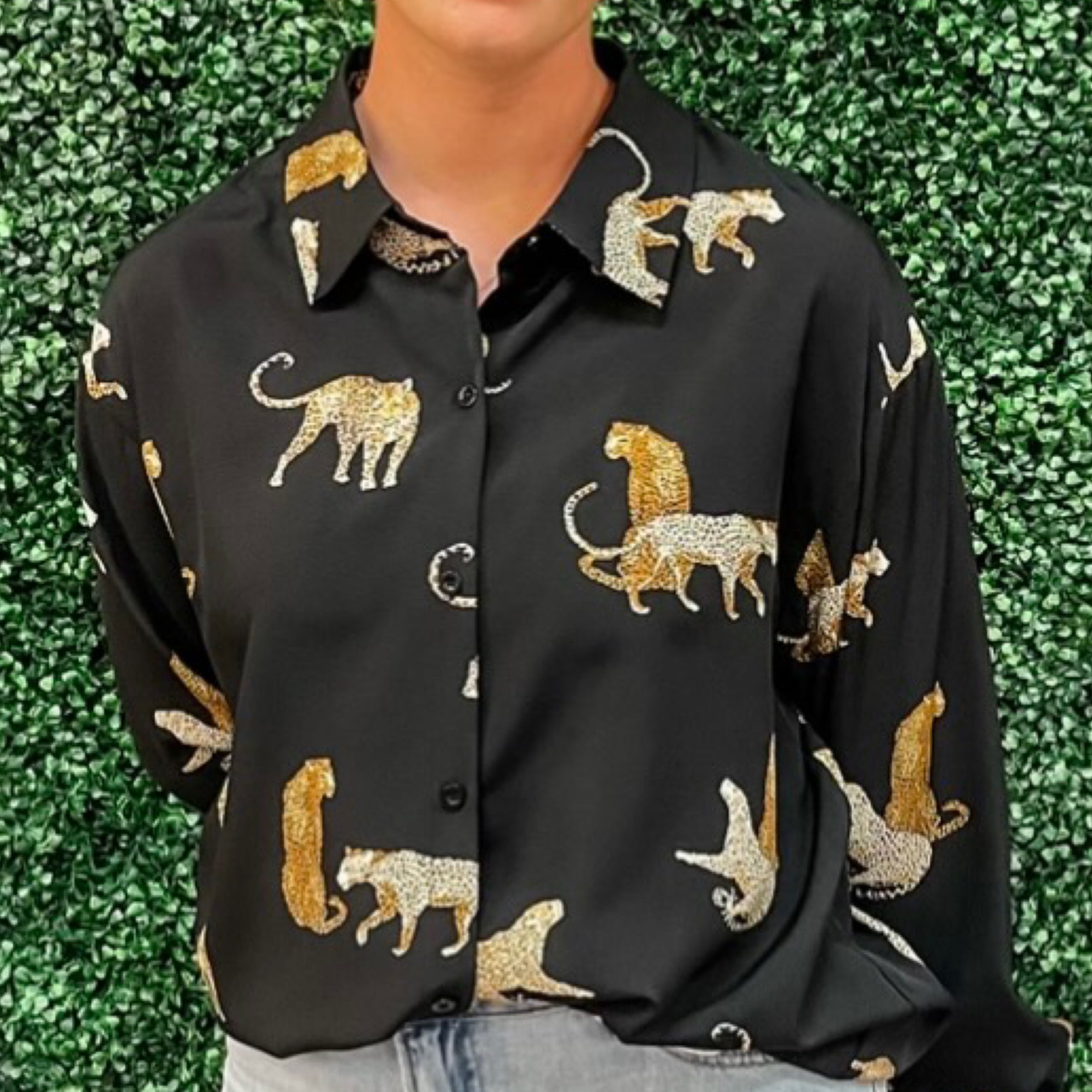 Cheetah Print Shirt 7th Moon Boutique